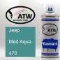 Preview: Jeep, Med Aqua, 470: 400ml Sprühdose, von ATW Autoteile West.